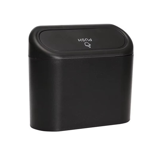Car Trash Bin Hanging Vehicle Garbage Dust Case Storage Box Plastic Pressing Square Trash Can Type Auto Car Supplies